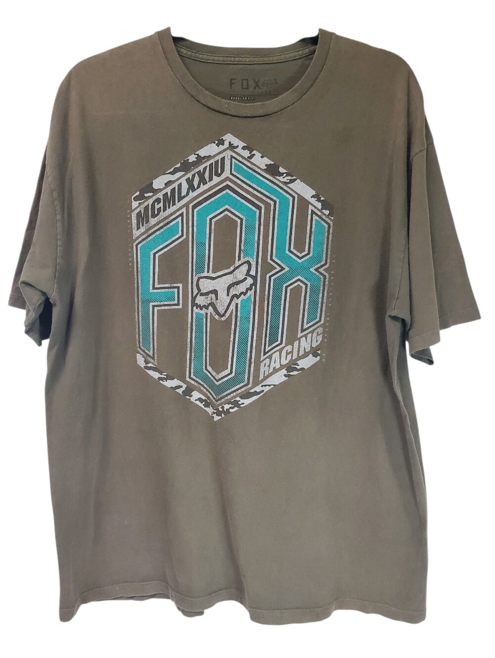 Guycore Workshirt Fox Racing MCMLXXIU Gray Regular Fit Size XL Blokecore